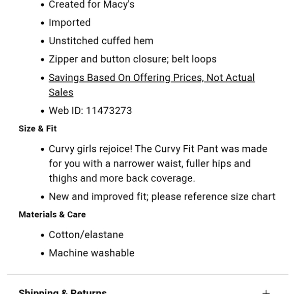 NWT Women's Style & Co Denim Cuffed Curvy Capri - Picture 10 of 10